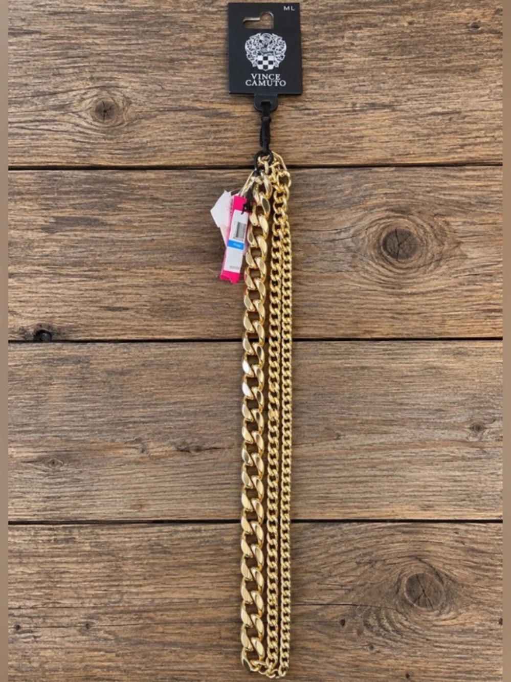Vince Camuto Gold Layered Chain Belt